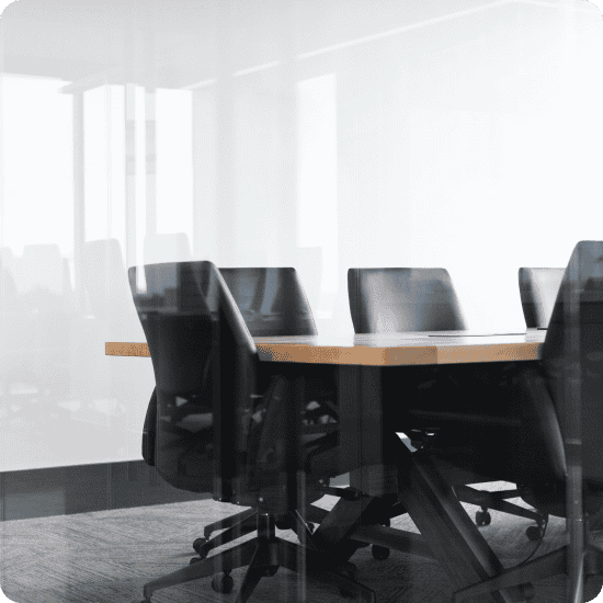 table and chairs on conference room